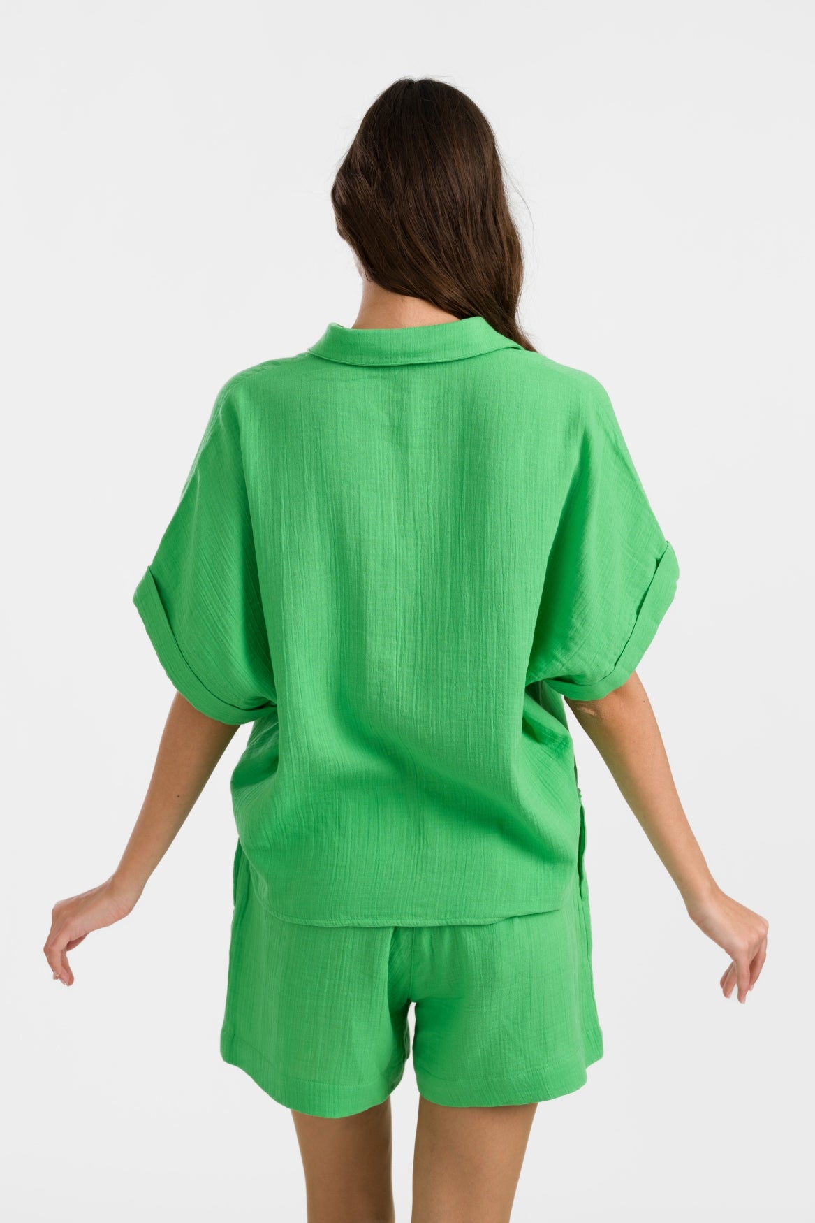 Jill Blouse | Crinkle Green