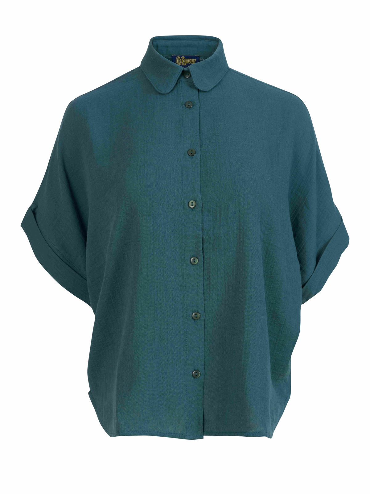 Jill Blouse | Crinkle Petrol