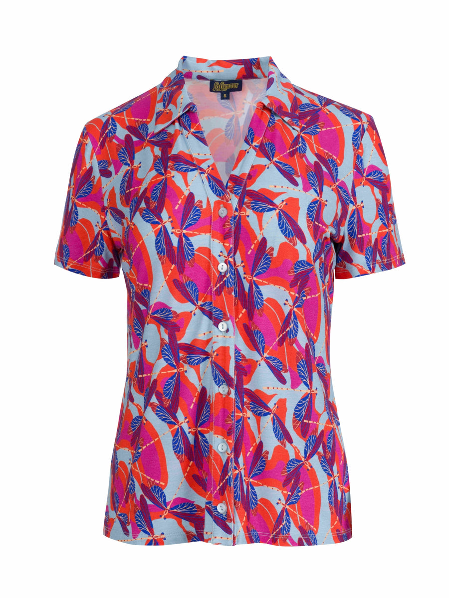 Lena Blouse Short Sleeve | Dragonfly Disco