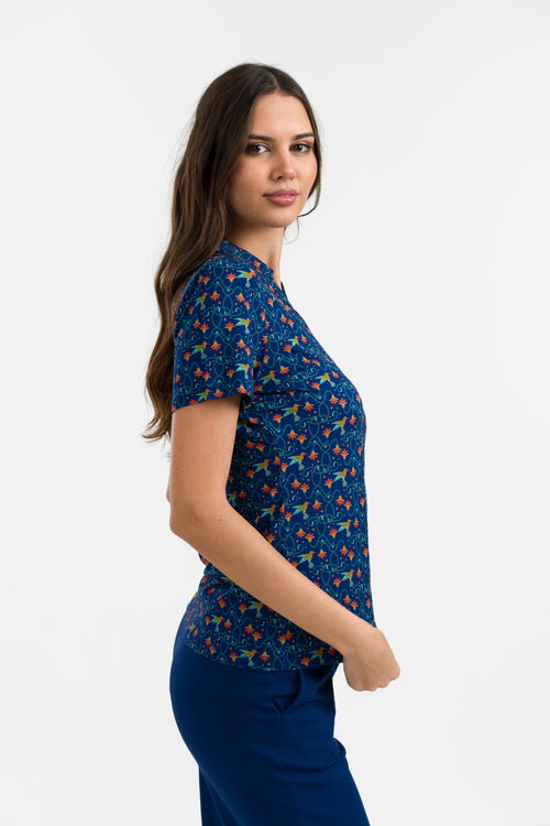 Lena Blouse Short Sleeve | Hummingbird