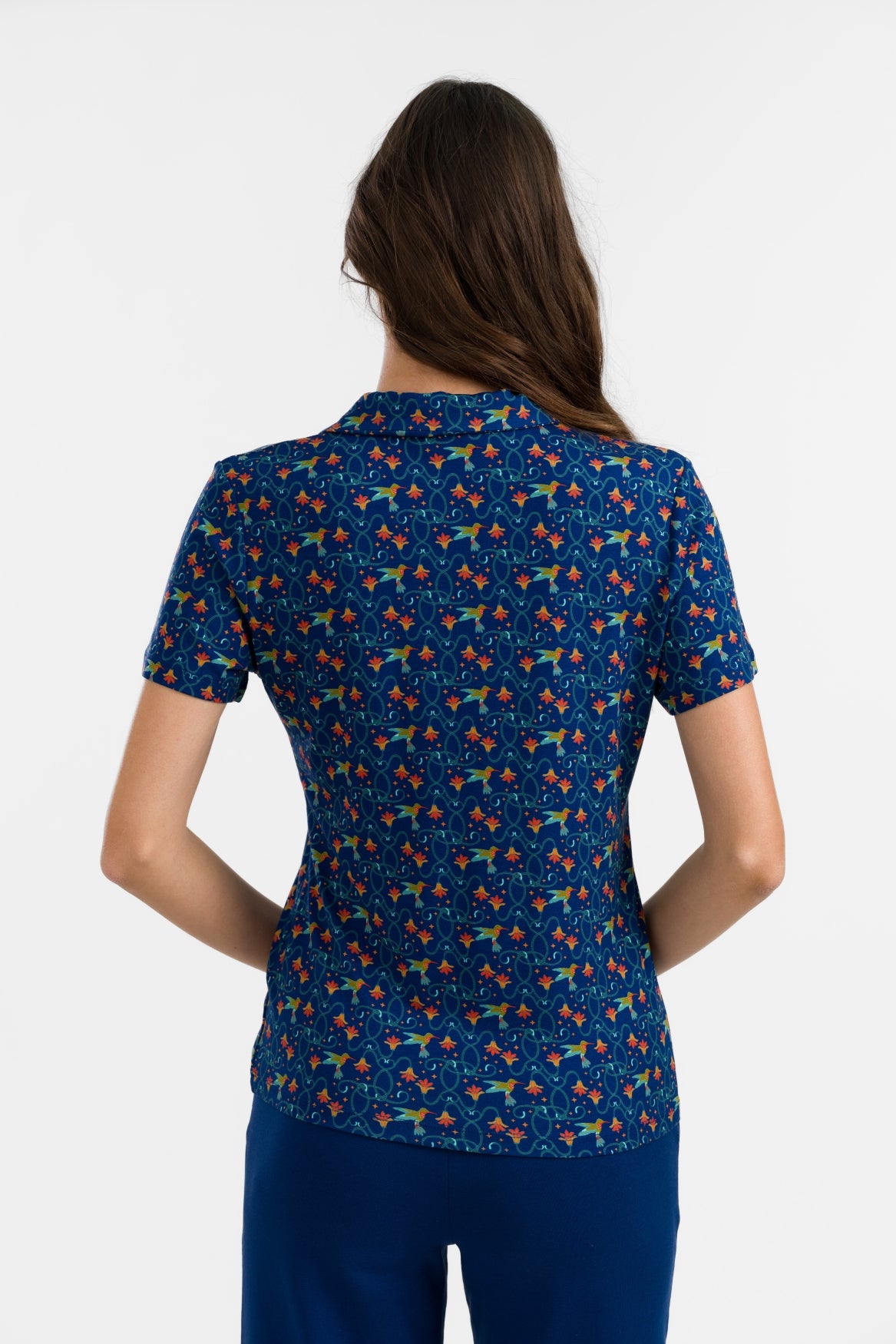 Lena Blouse Short Sleeve | Hummingbird