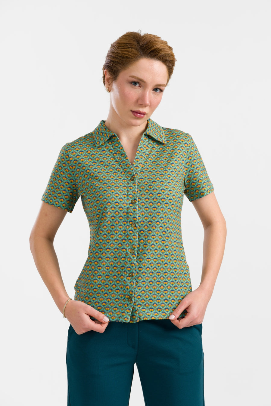 Lena Blouse Short Sleeve | Groovy