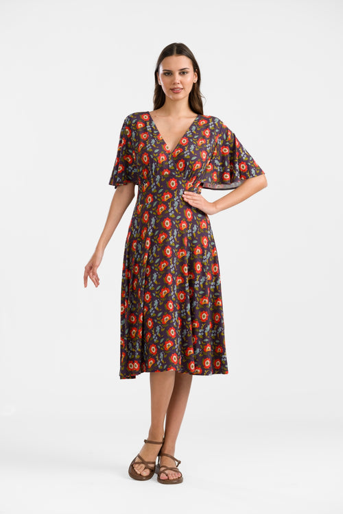 Luna Dress | Purple Poppy