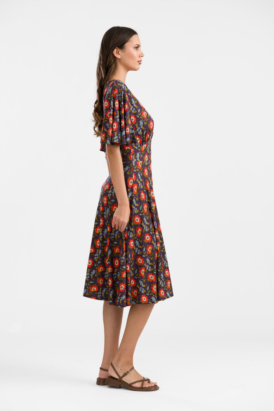 Luna Dress | Purple Poppy