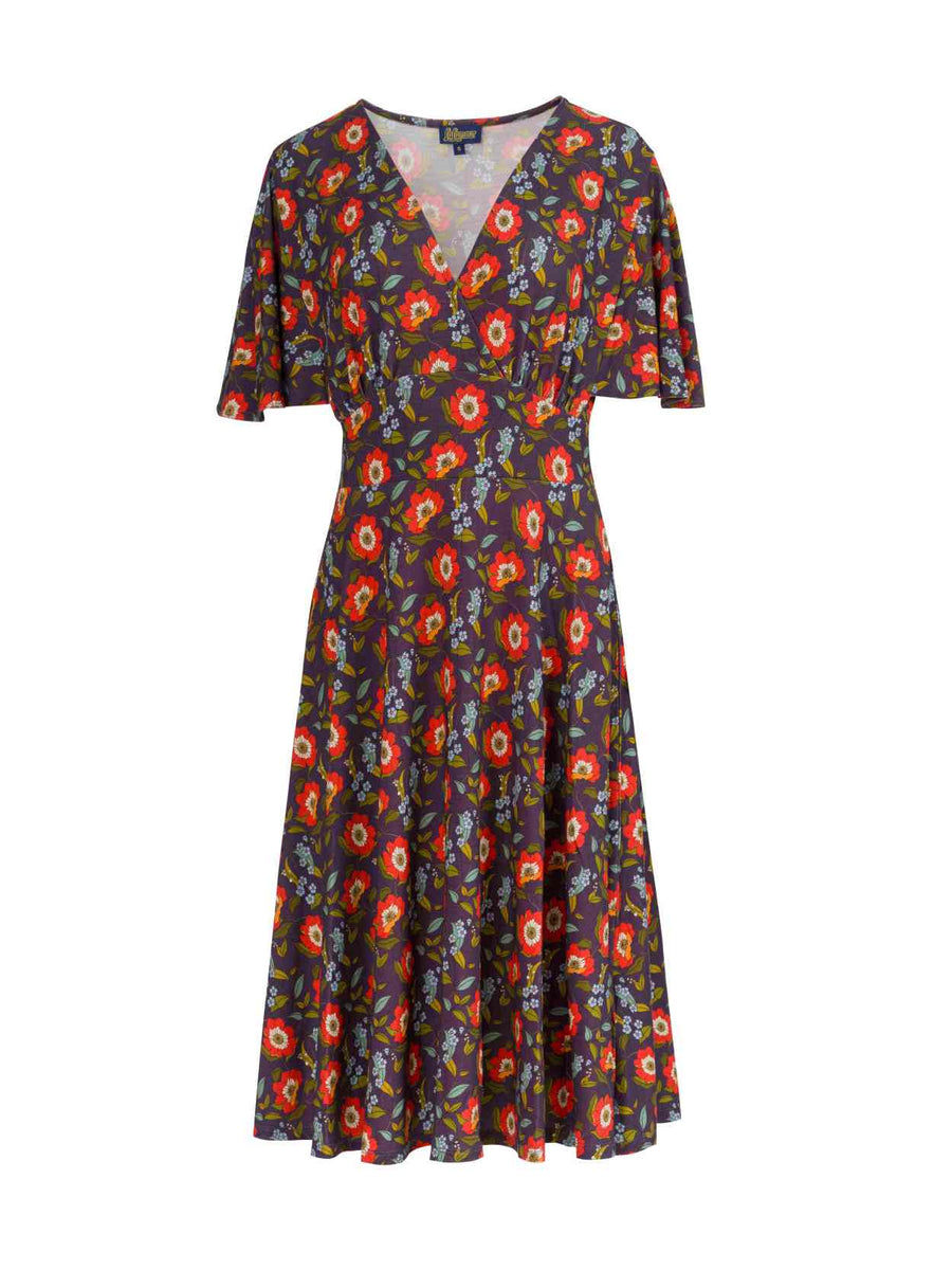 Luna Dress | Purple Poppy