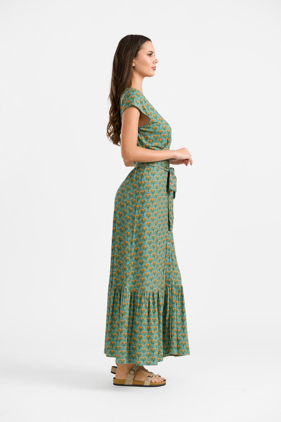 Maud Maxi Dress Short Sleeve | Blooming