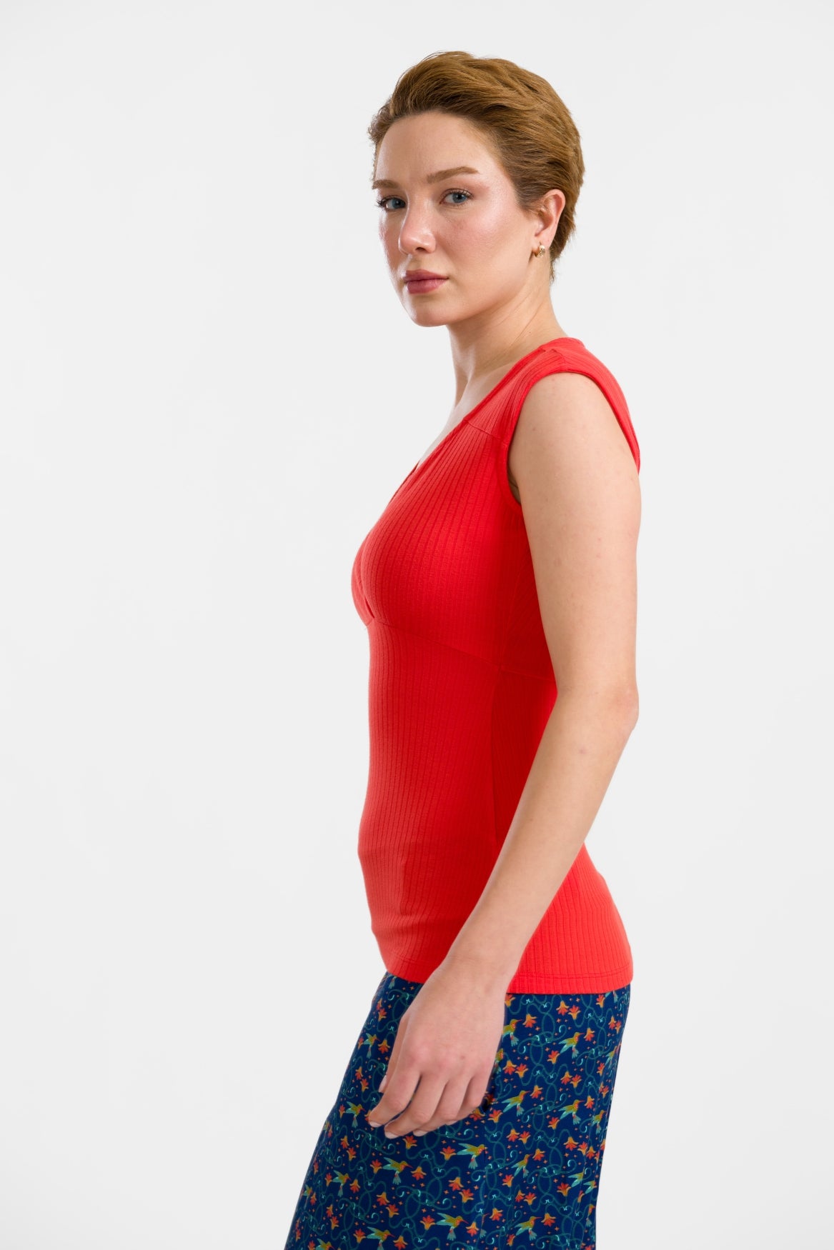 Monroe Top | Rib Red