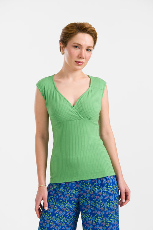 Monroe Top | Rib Green