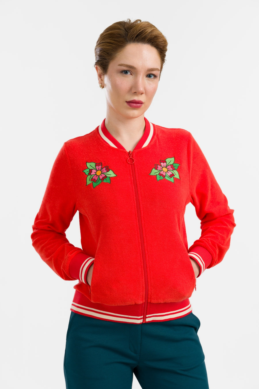 Nora Bomber Jacket | Red