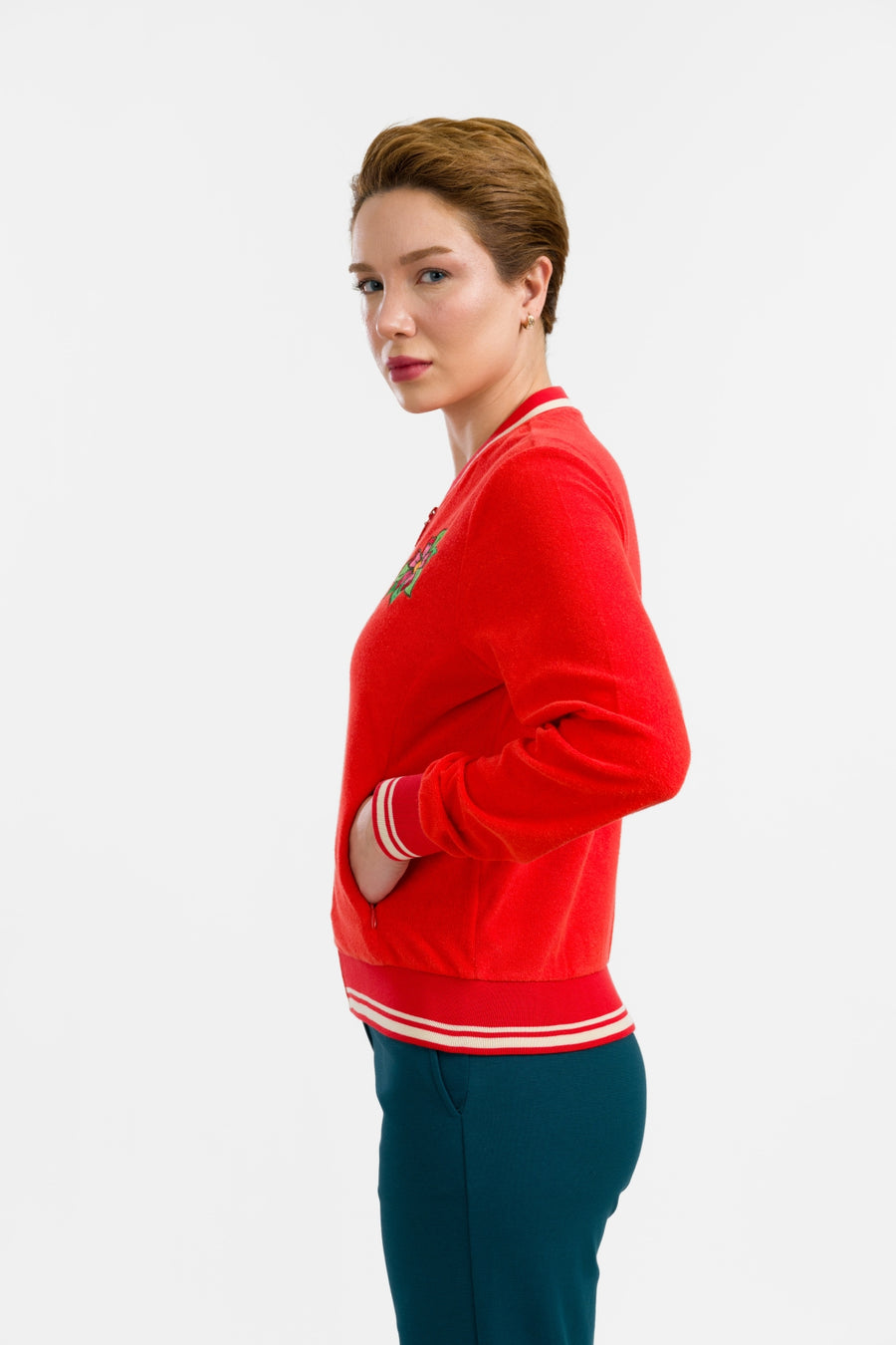 Nora Bomber Jacket | Red