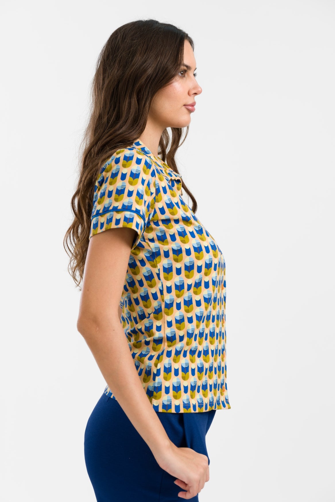 Sara Blouse Short Sleeve | Artificial Flower