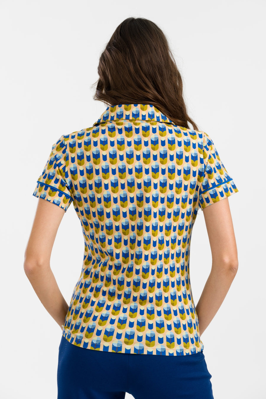 Sara Blouse Short Sleeve | Artificial Flower