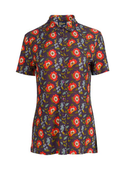 Sill Blouse Short Sleeve | Purple Poppy