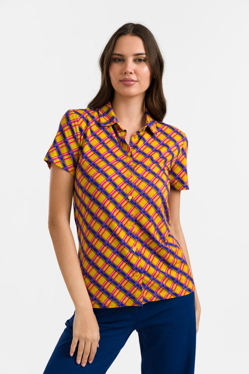 Sill Blouse Short Sleeve | Groovy Tartan