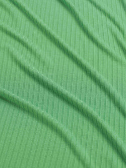 Sophie Top Short Butterfly Sleeve | Rib Green