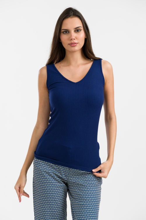 Stella Tank Top | Rib Navy