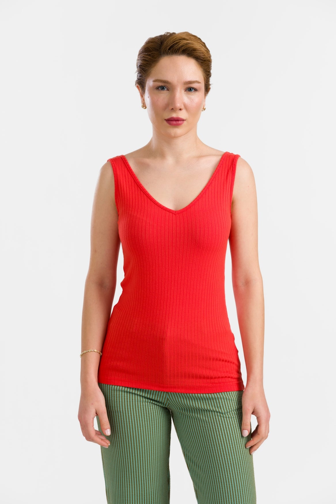 Stella Tank Top | Rib Red