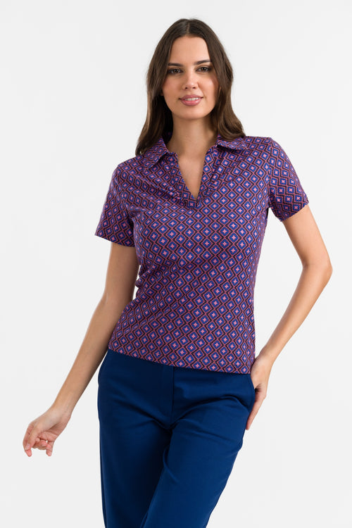 Suzy Top Short Sleeve | Funky Squares