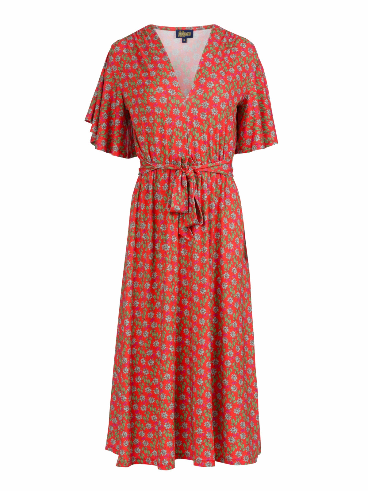 Trix Butterfly Sleeve Dress | Tropical Tango