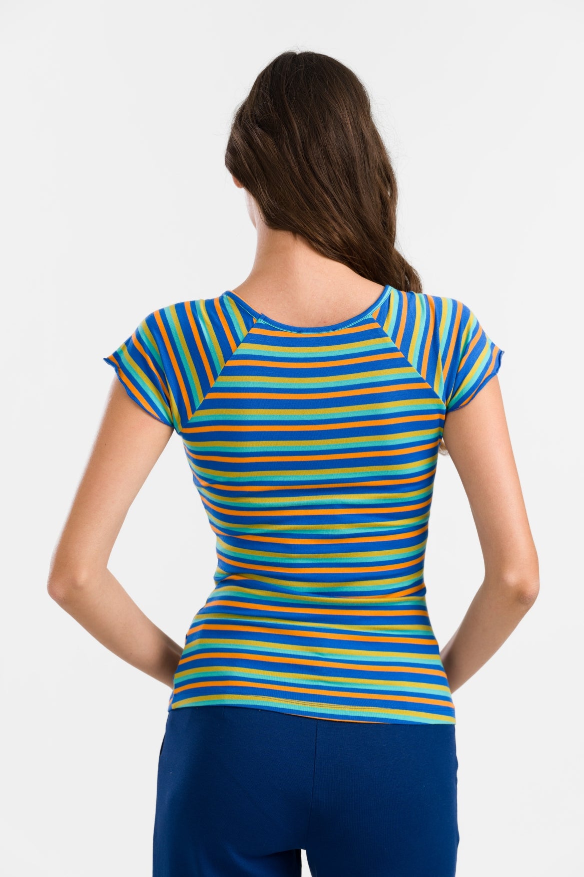 Butterfly Top Short Sleeve | Groovy Stripes