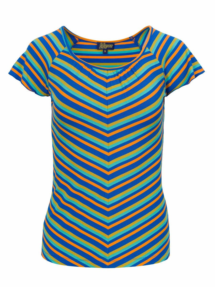 Butterfly Top Short Sleeve | Groovy Stripes