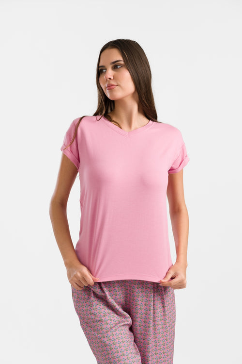 Vera Top | Plain Pink