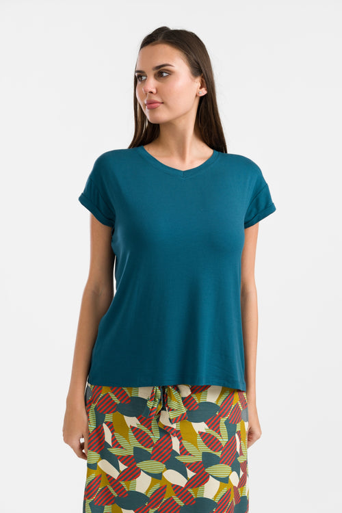 Vera Top | Plain Petrol