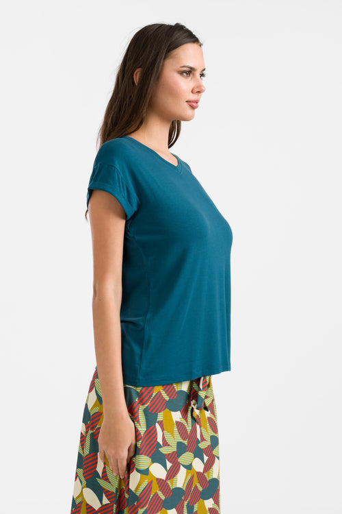 Vera Top | Plain Petrol