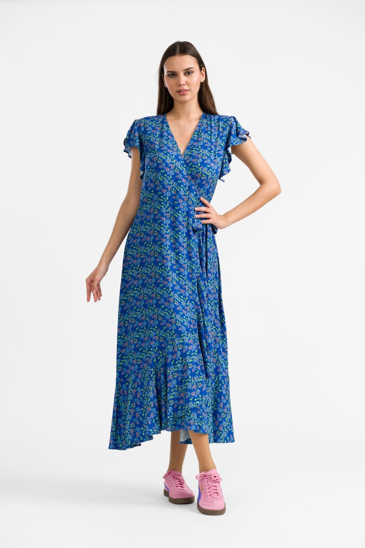 Yara Wrap Dress | Cherry Blossom