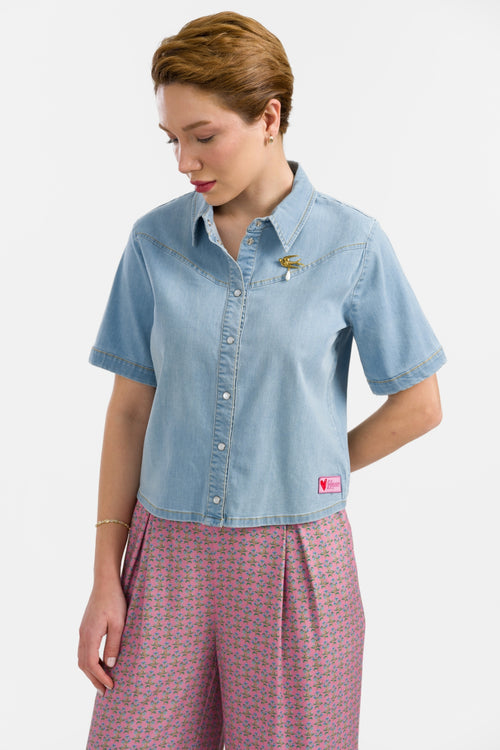Layla Blouse | Denim