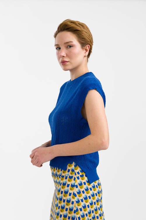 Knitwear Pippa Top | Blue
