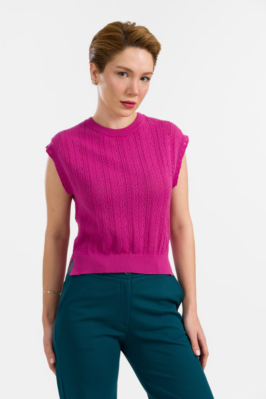 Knitwear Pippa Top | Fuchsia