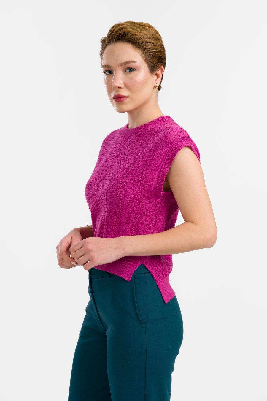 Knitwear Pippa Top | Fuchsia