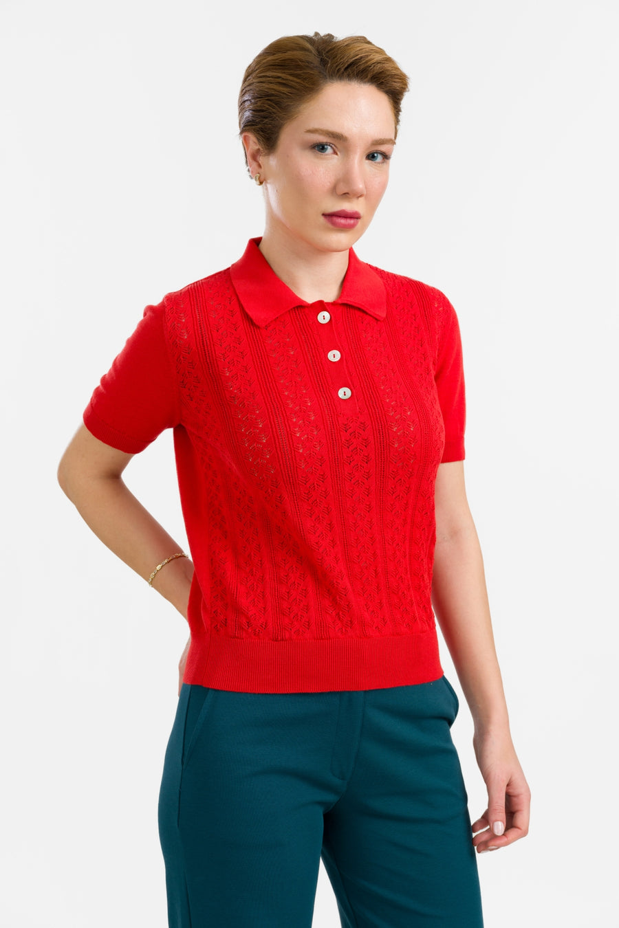 Knitwear Romy Top | Red