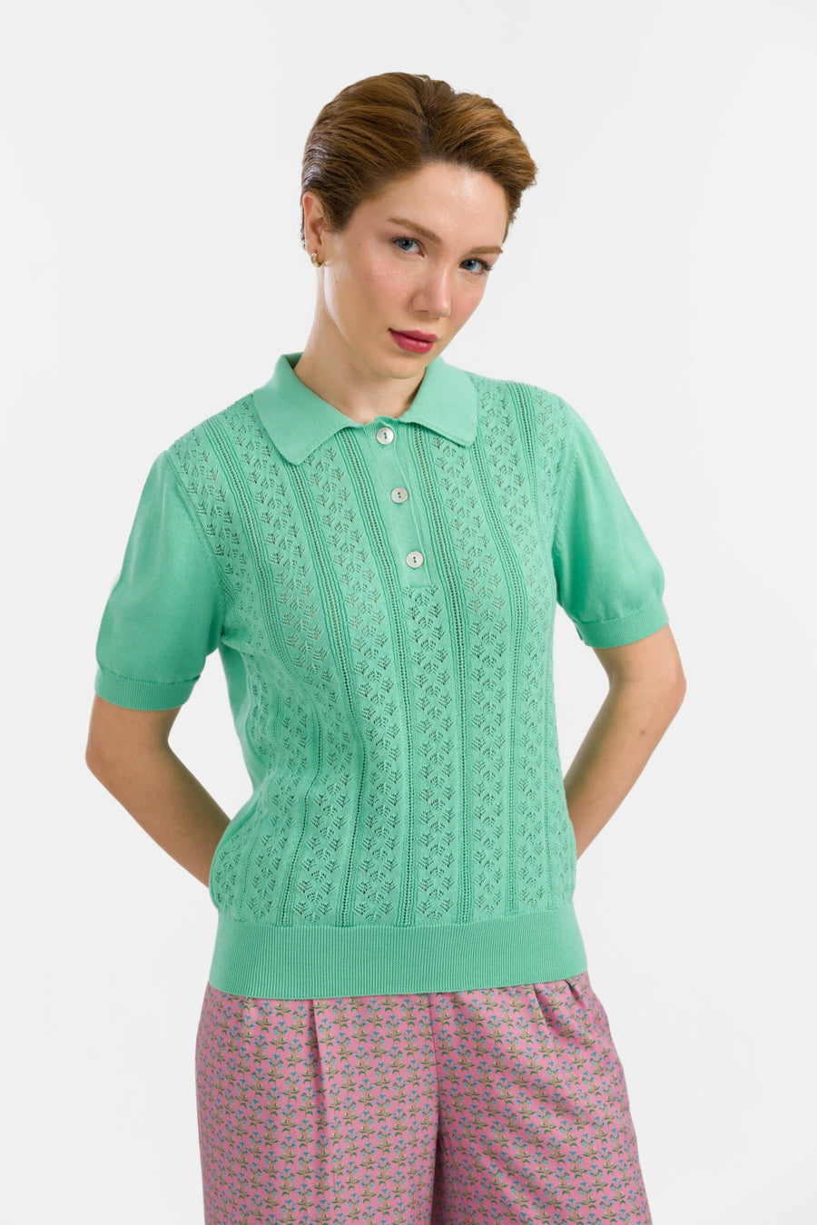 Knitwear Romy Top | Turquoise