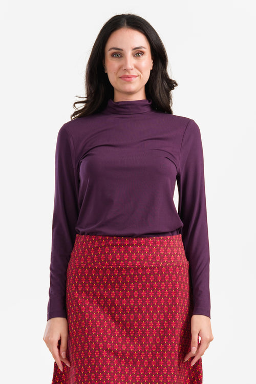 Rose Top | Ecovero Plain Aubergine