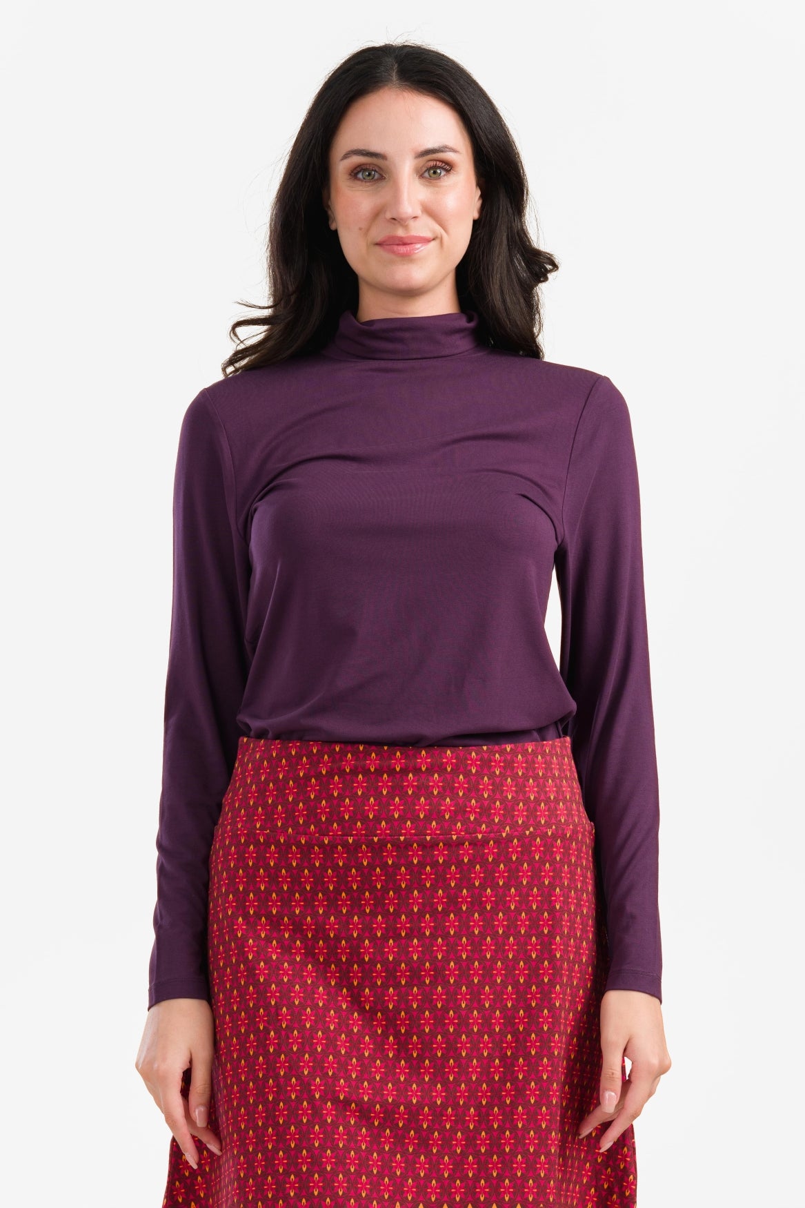 Rose Top | Ecovero Plain Aubergine