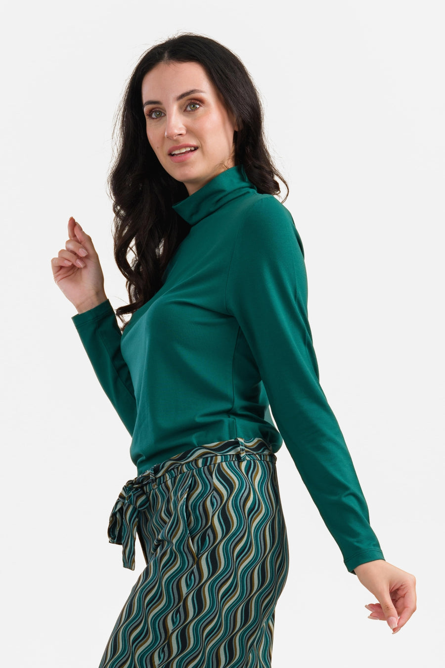 Rose Top | Ecovero Plain Green