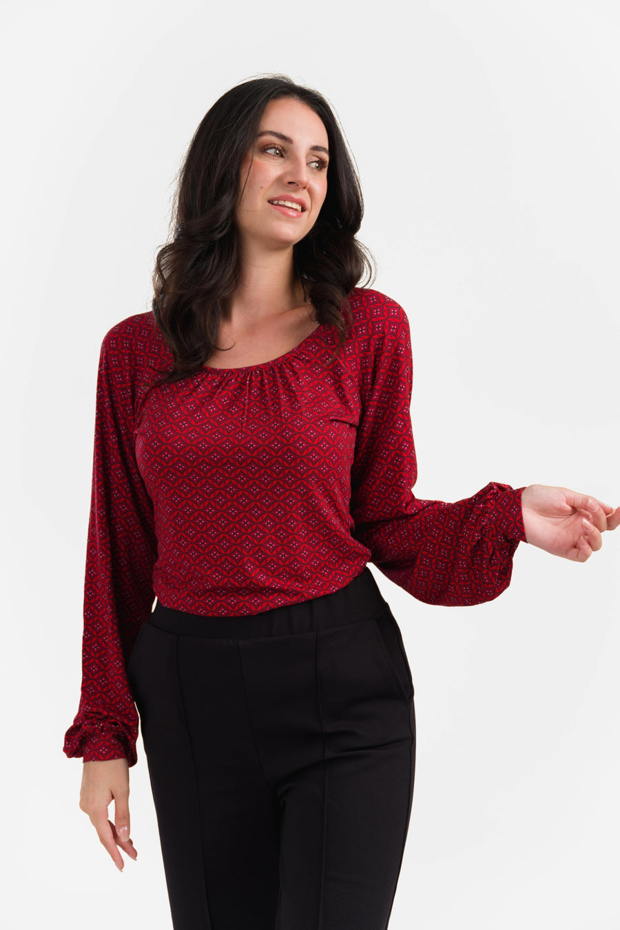 Jasmine Top | Lisbon Red