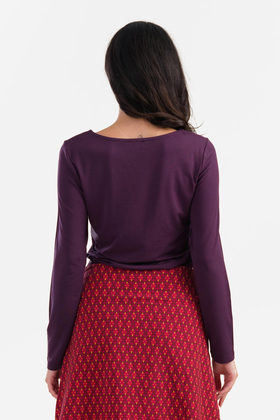 Puck Top | Ecovero Plain Aubergine