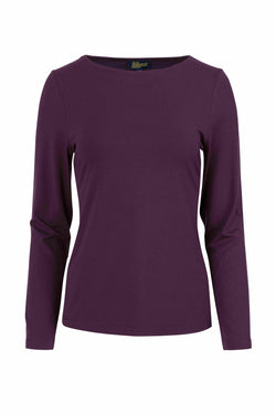 Puck Top | Ecovero Plain Aubergine