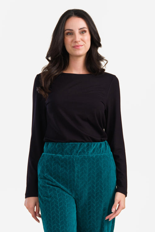 Puck Top | Ecovero Plain Black