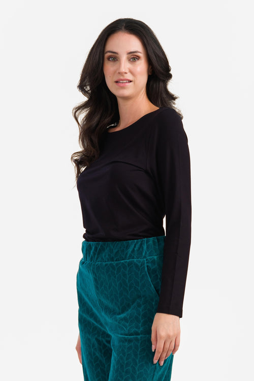 Puck Top | Ecovero Plain Black