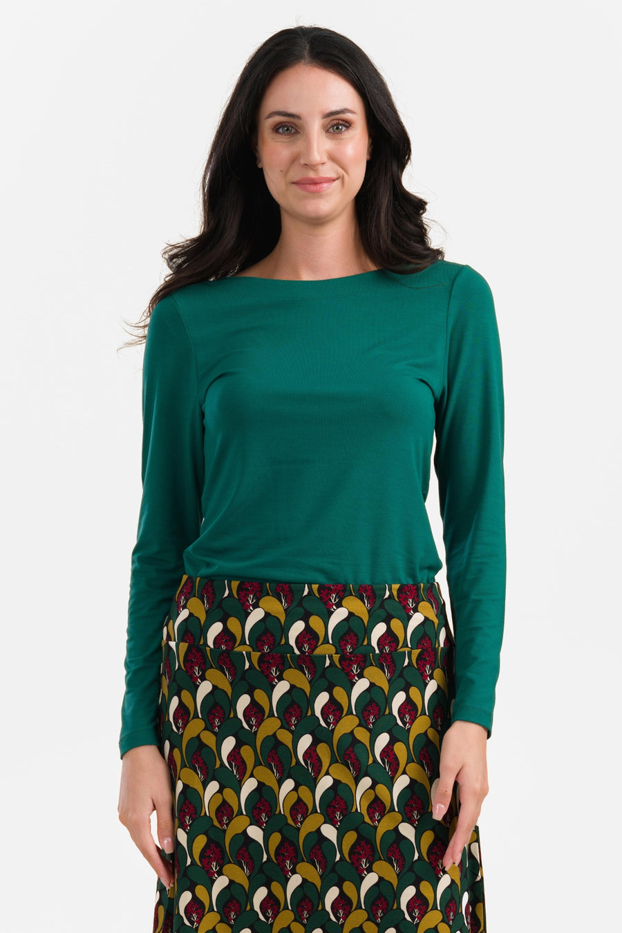 Puck Top | Ecovero Plain Green