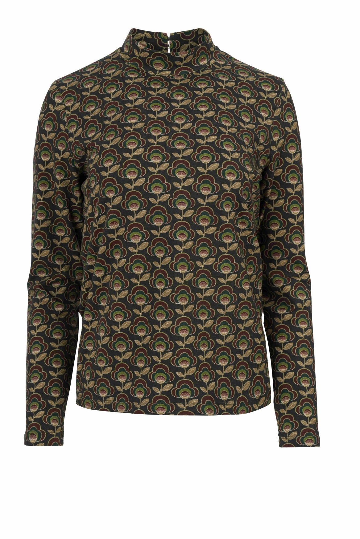 Kim Top | Abstract Flower Green