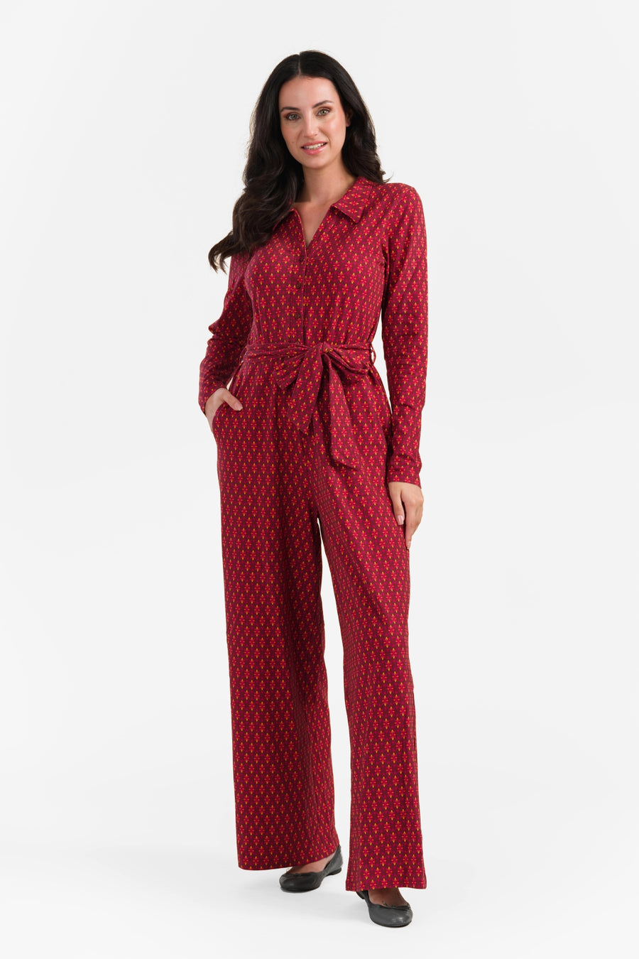 Bella Jumpsuit | Porto Red