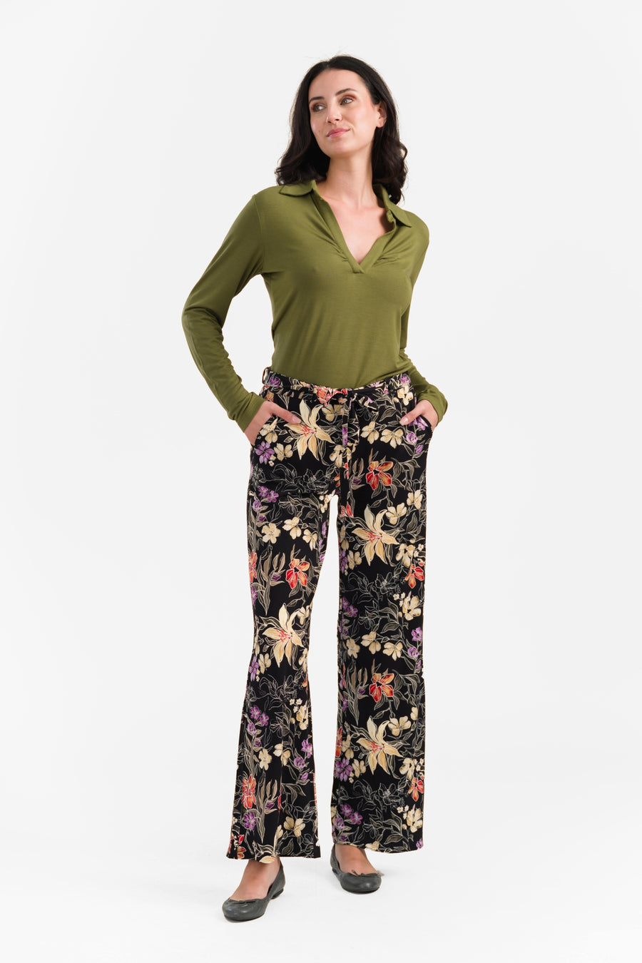 Sue Trousers | Botanical Flower