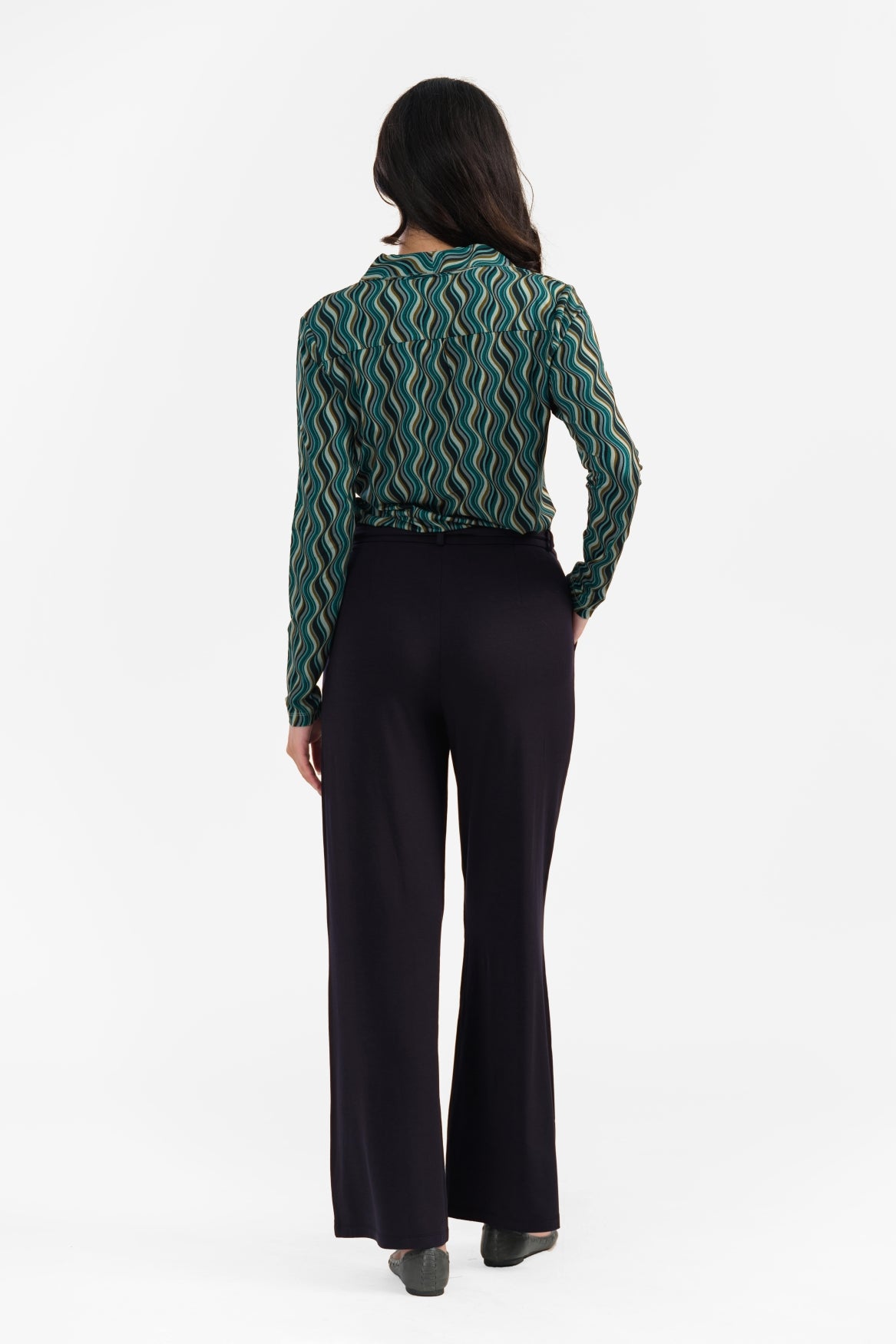 Sue Trousers | Micro Plain Black