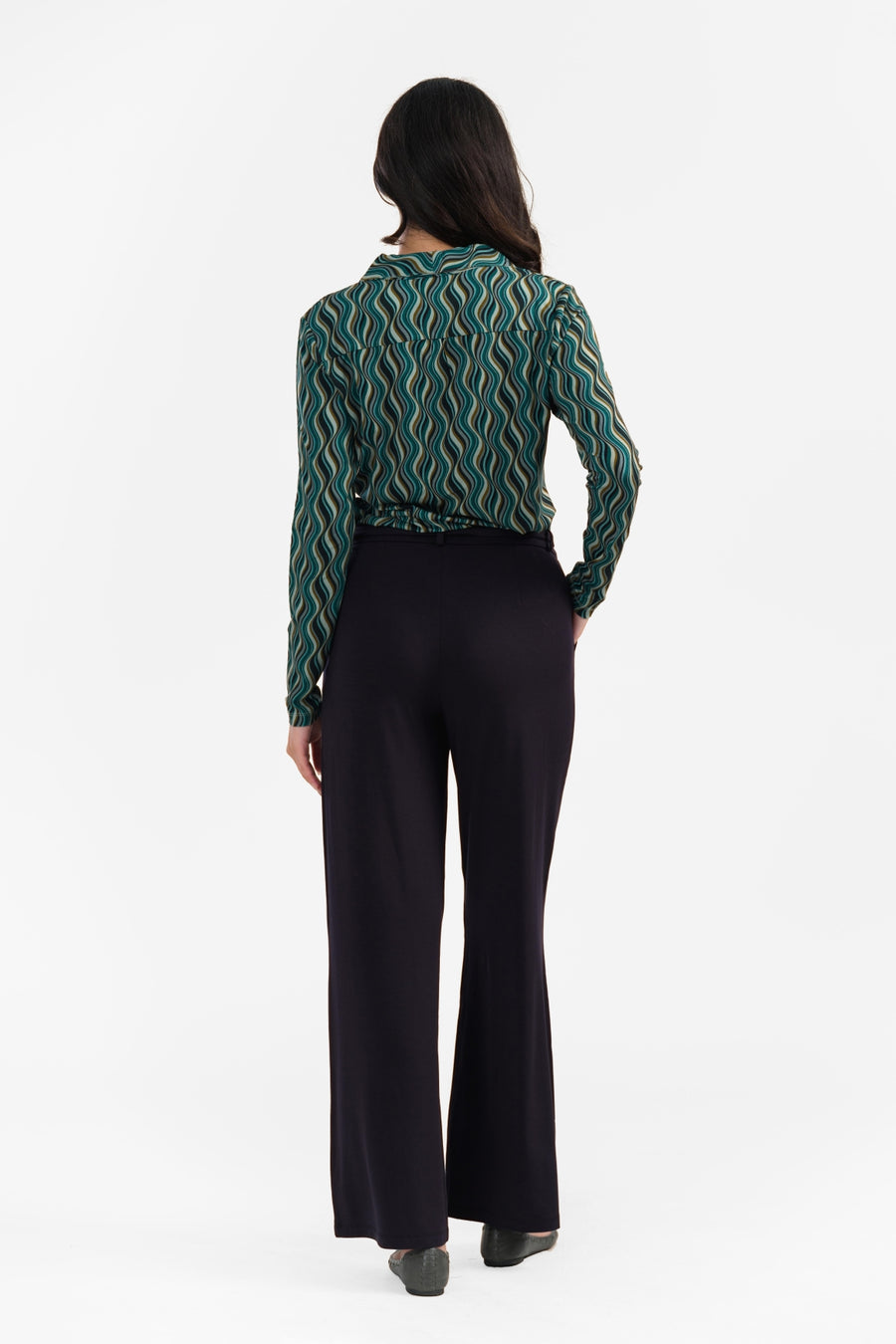 Sue Trousers | Micro Plain Black