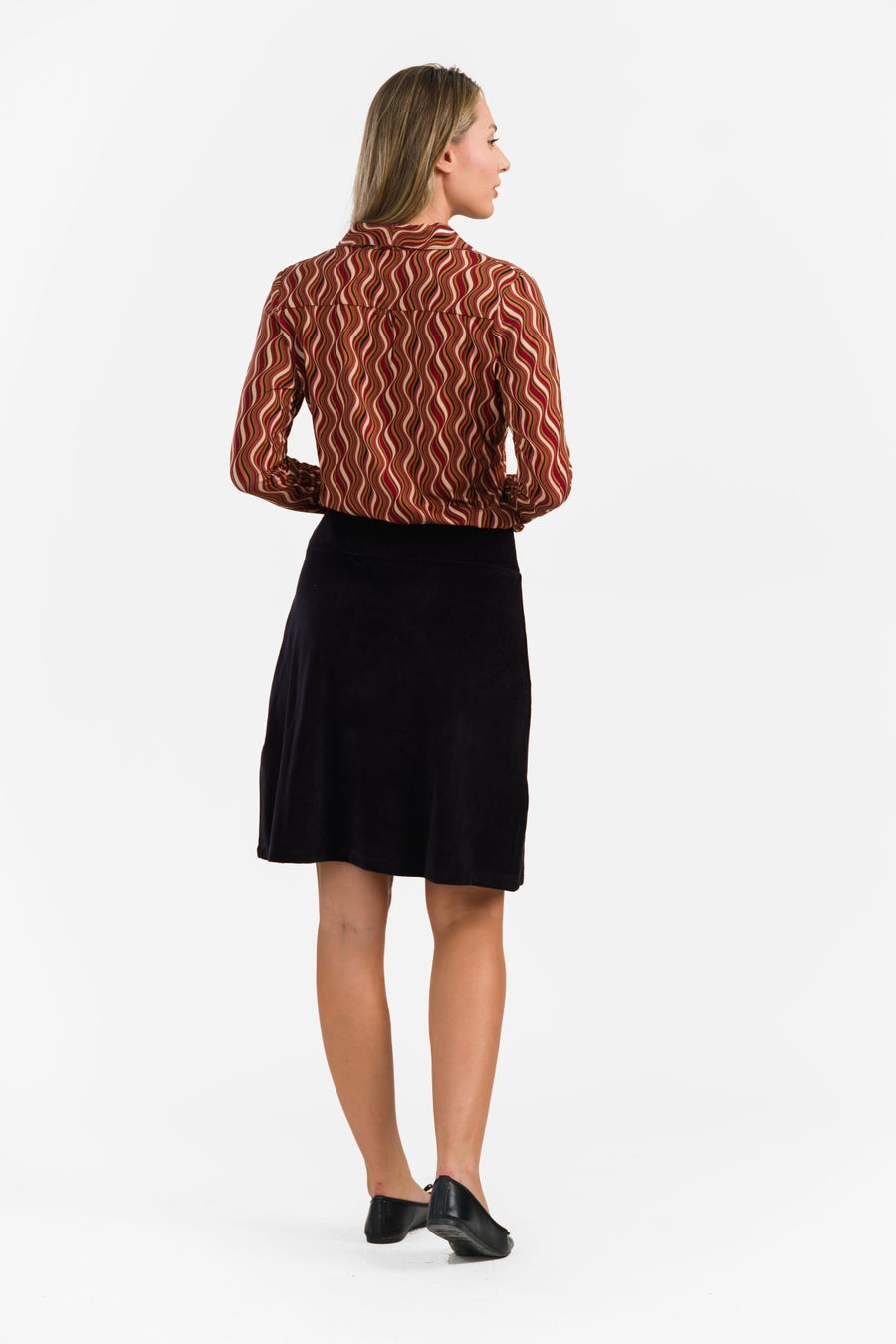 Esmee Skirt | Velour Plain Black